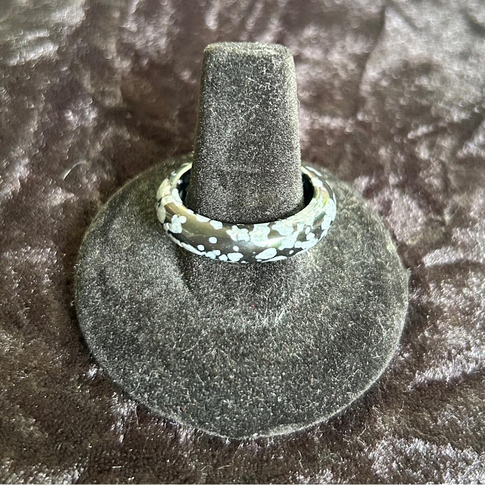 Snowflake Obsidian Ring size 10.75